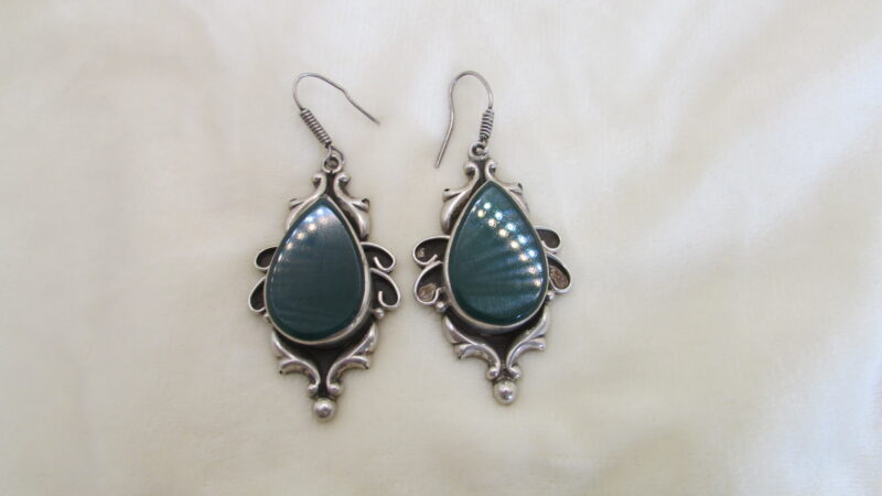 Cercei argint cu onix verde - imagine 6