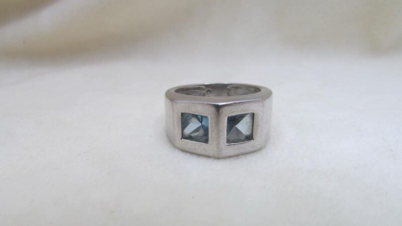 Inel argint geometric