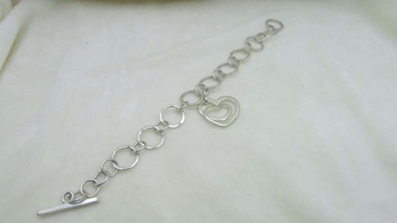 Bratara argint cu charm inima - imagine 2