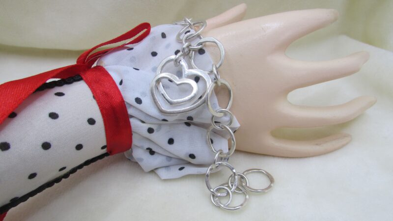 Bratara argint cu charm inima - imagine 4