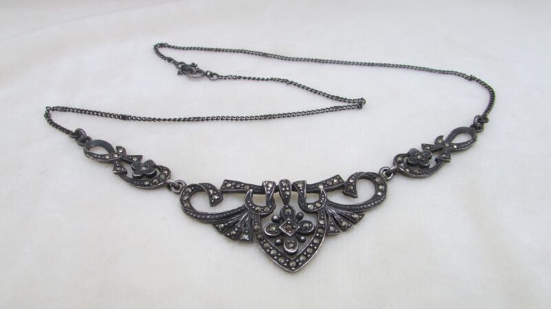 Colier argint cu marcasite