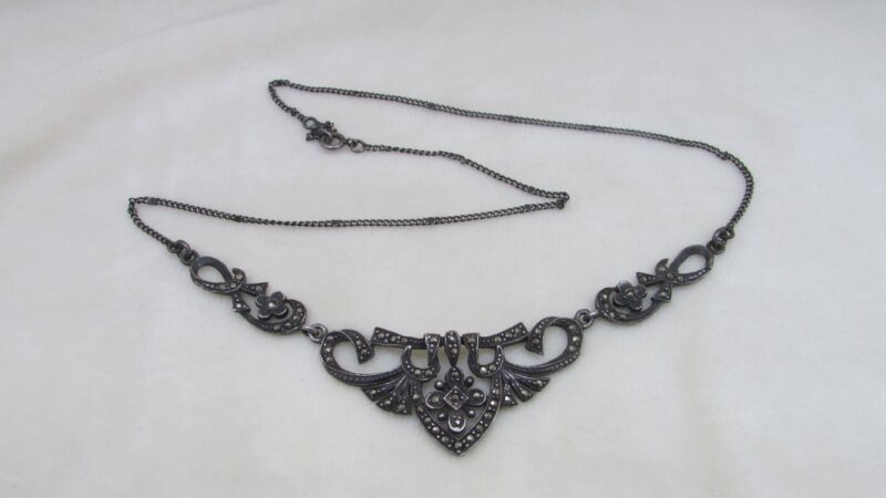 Colier argint cu marcasite - imagine 2