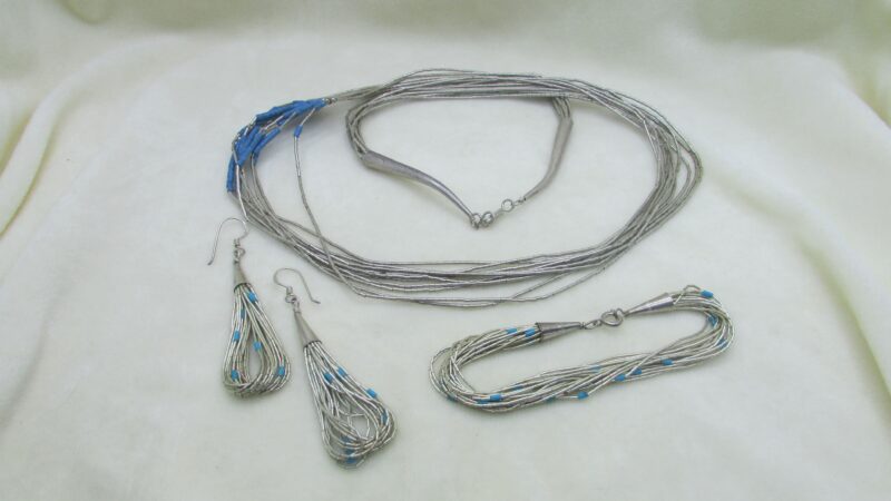 Set argint Navajo, model liquid silver - imagine 2